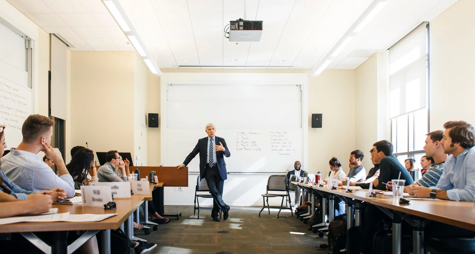Shayne Fitz-Coy in H. Irving Grousbeck's class at Stanford Graduate School of Business